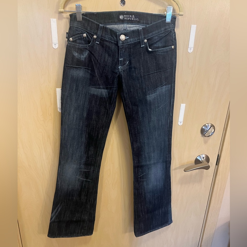 Dark Wash Slim Boot Cut Jeans